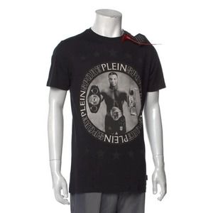 Plein Sport Mike Tyson Boxing‎ Hall of Fall New T-Shirt Size Large Black